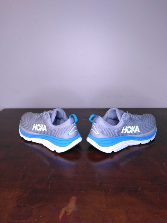 HOKA Gaviota 5 Shoes Mens SIZE 15 BLUE Gray COOL GREY White 1127929 LDVB RUNNING main image 10